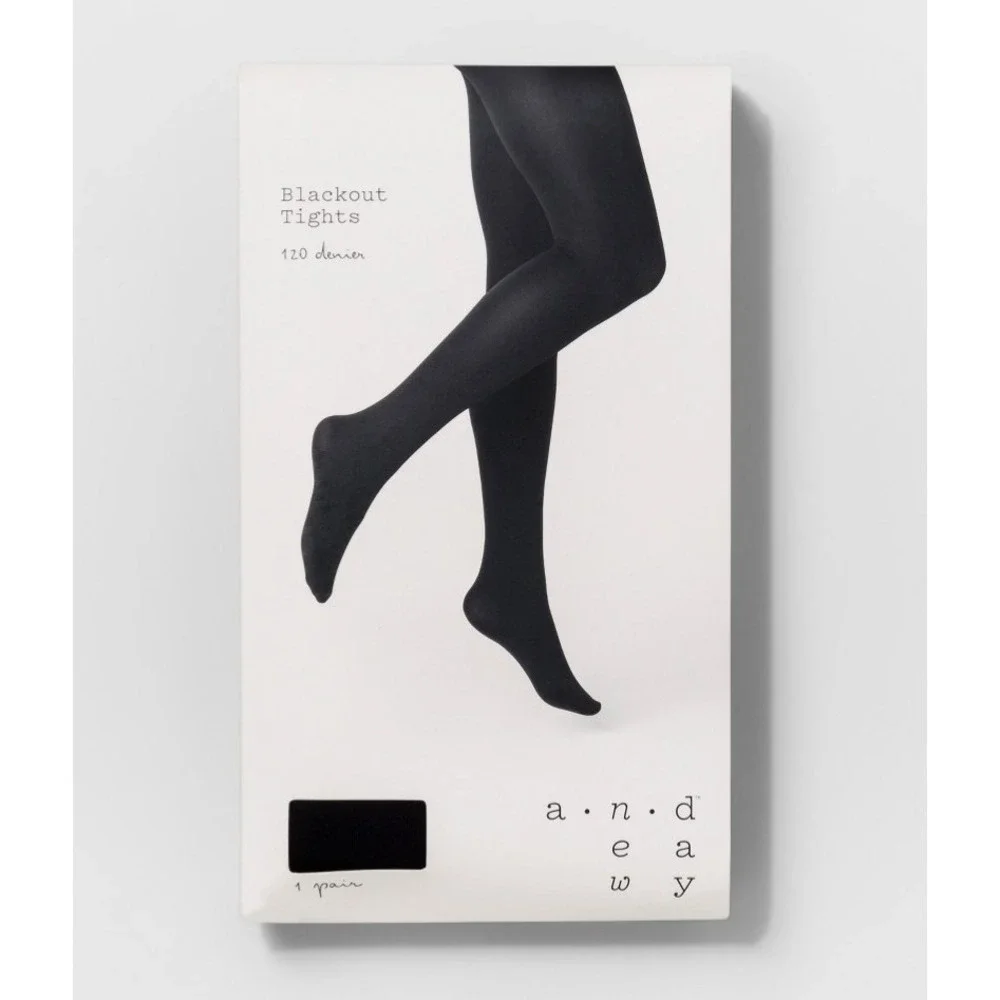 Women's 120D Blackout Tights - A New Day - Black - L / XL - D53